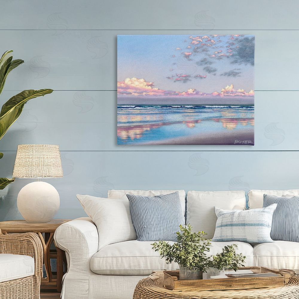 Susy Boyer Nature's Poetry Seascape Stretched Canvas Wall Art in Room