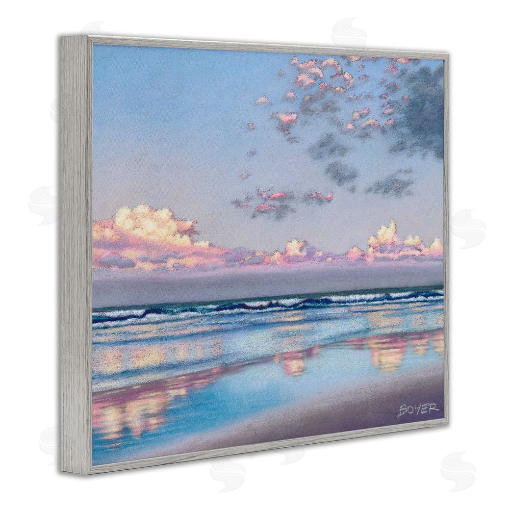 Susy Boyer Nature's Poetry Seascape Gray Framed Giclee Wall Art