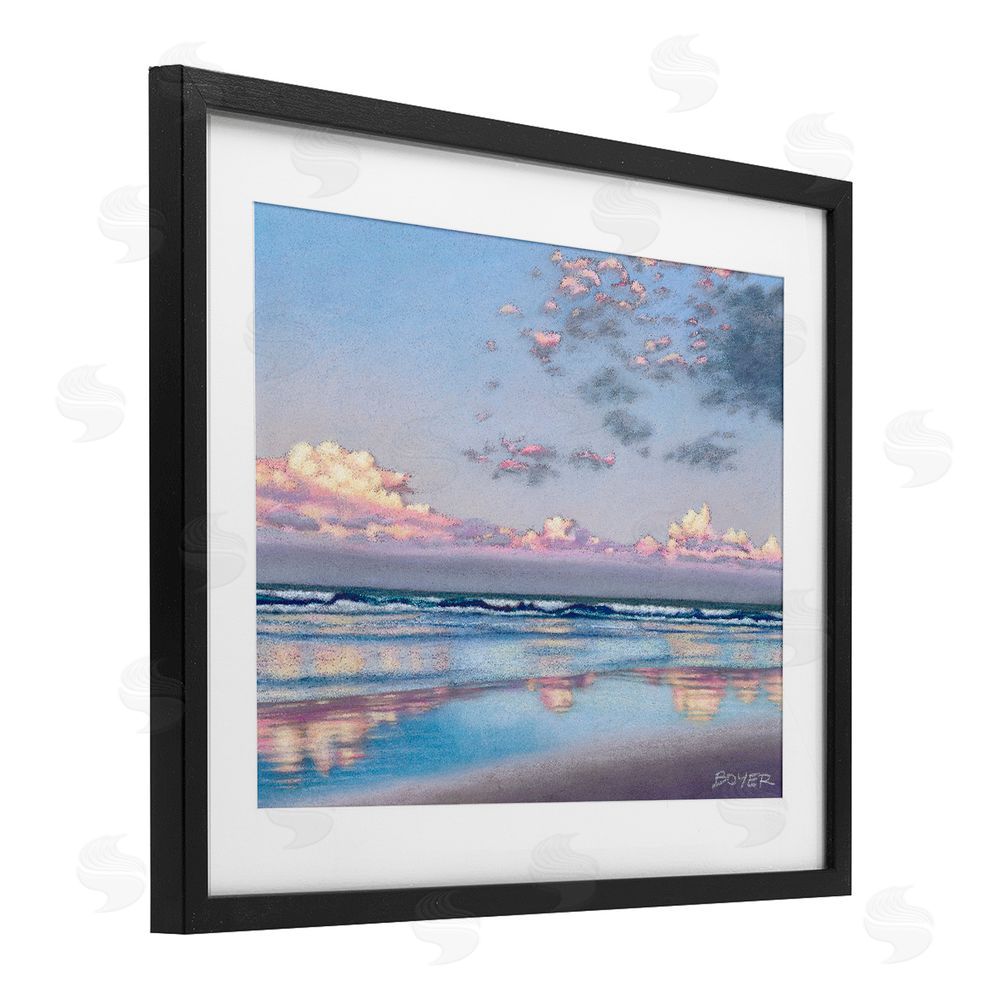 Susy Boyer Nature's Poetry Seascape Black Framed Print Under Glass Wall Art