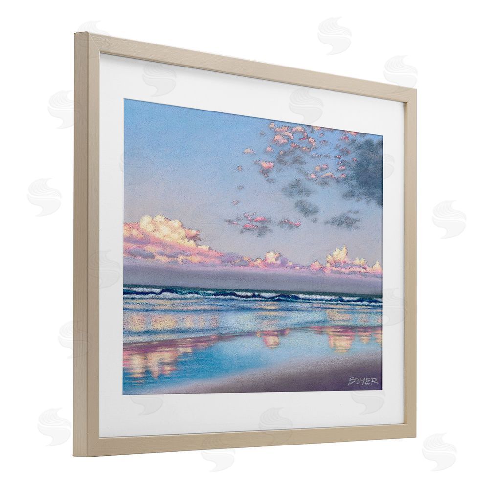 Susy Boyer Nature's Poetry Seascape Brown Framed Print Under Glass Wall Art