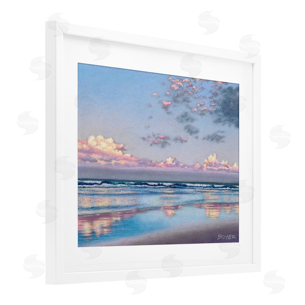 Susy Boyer Nature's Poetry Seascape White Framed Print Under Glass Wall Art