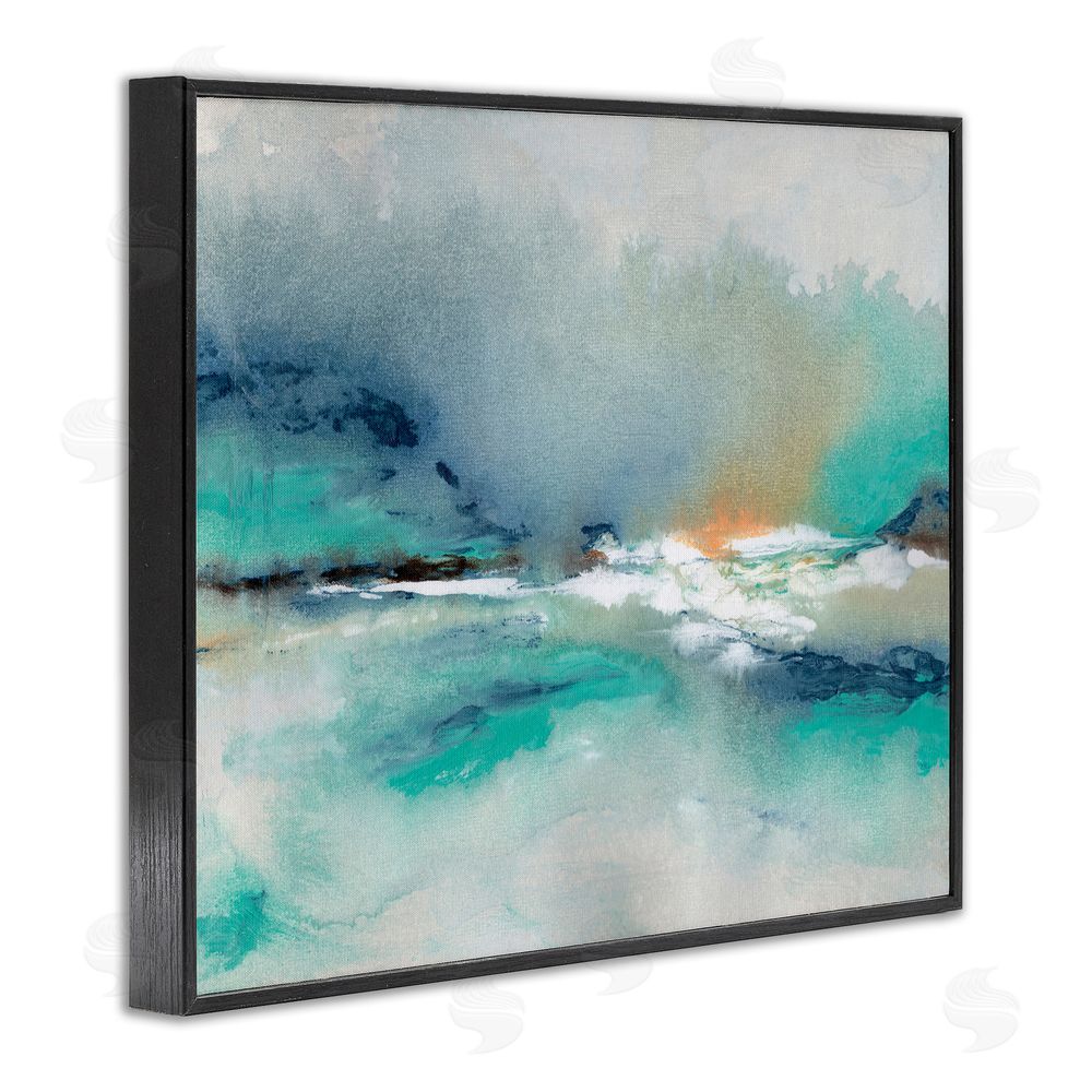 NLS Design Sun Bleached Crossing Black Framed Giclee Wall Art Print