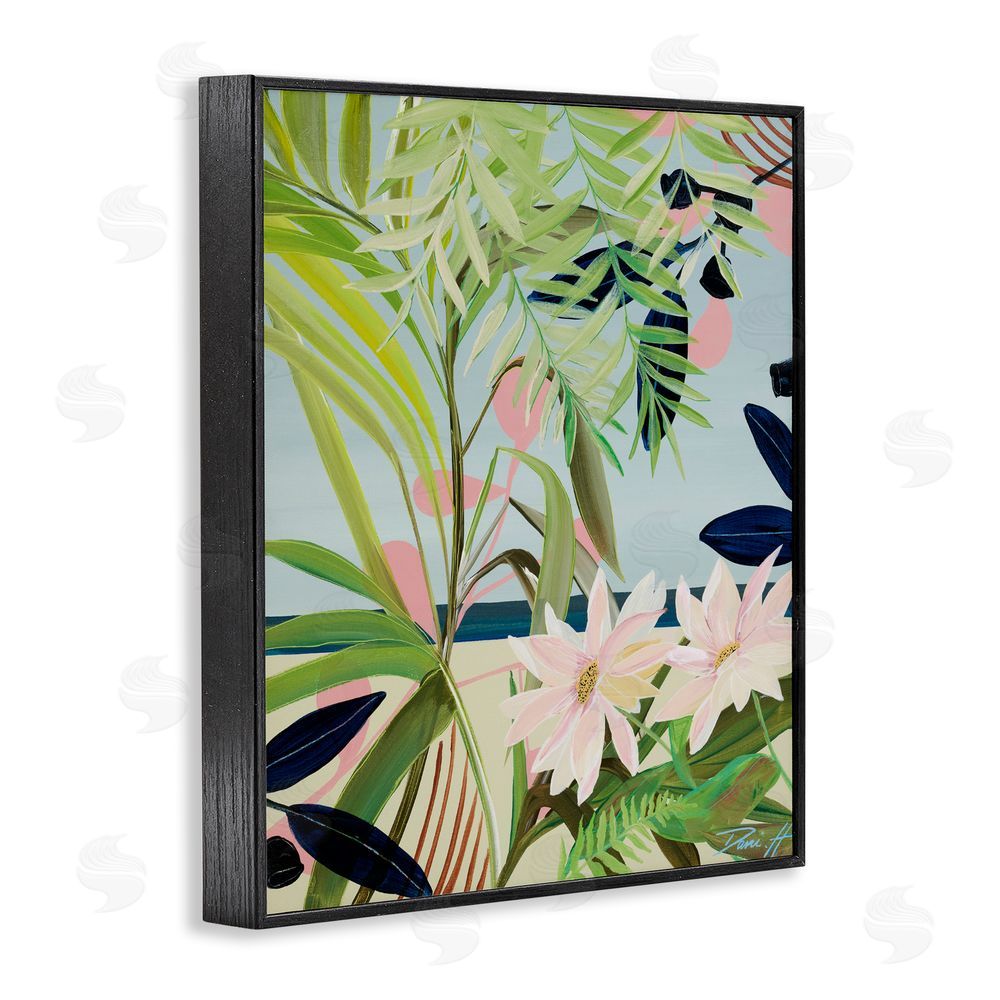 Dani Heyward Discovery of Lush Plants Black Framed Giclee Wall Art Print