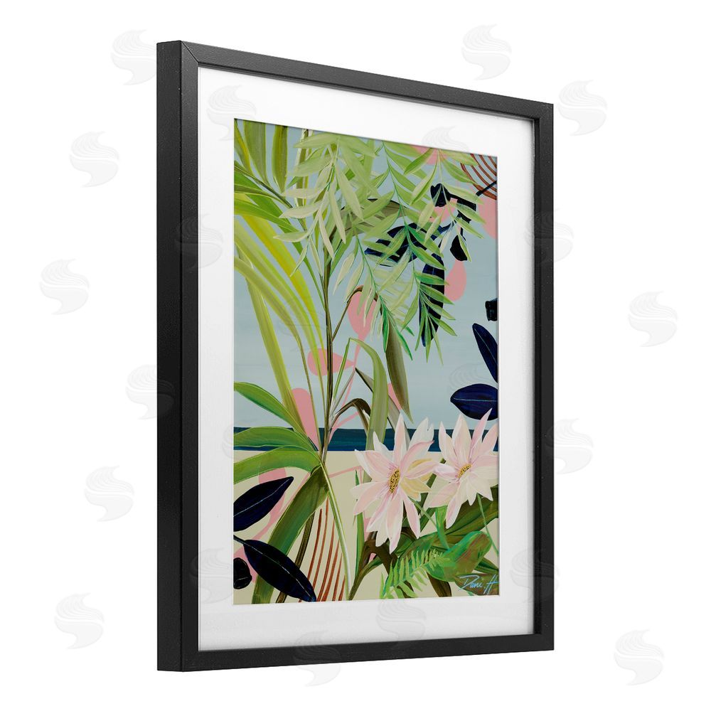 Dani Heyward Discovery of Lush Plants Black Framed Print Under Glass Wall Art