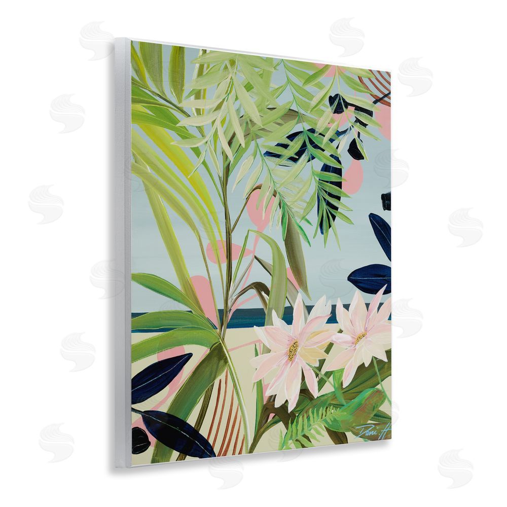 Dani Heyward Discovery of Lush Plants Wall Plaque with Fixed Lithograph Print
