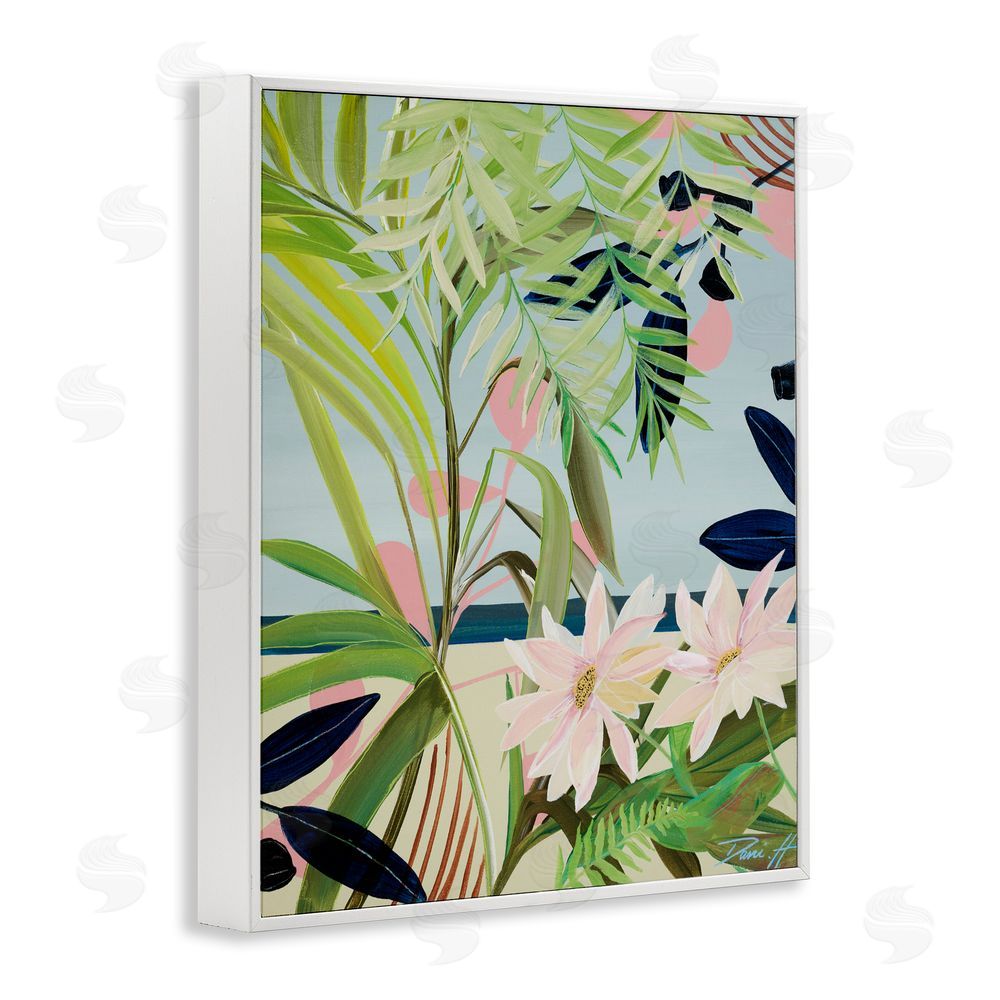 Dani Heyward Discovery of Lush Plants White Framed Giclee Wall Art Print