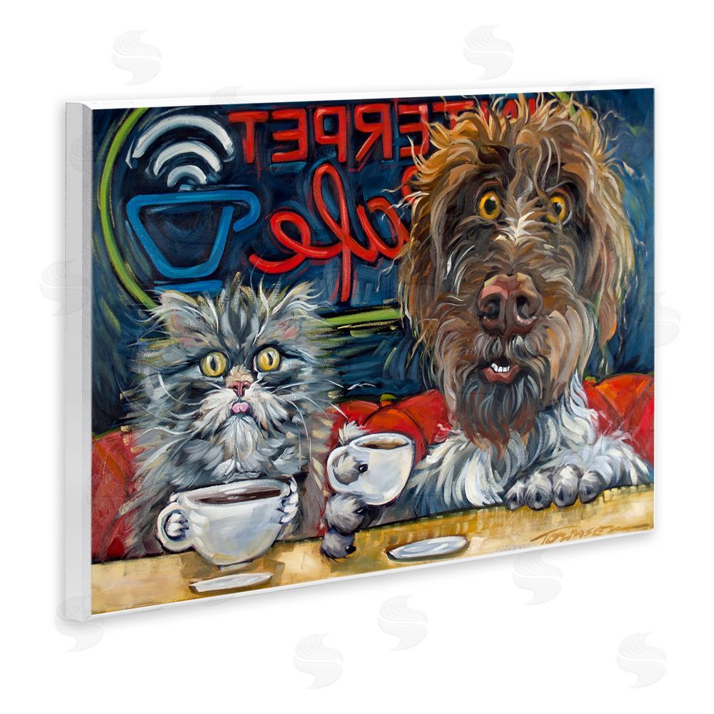 CR Townsend Pets Wired At The Cafe Wall Plaque Home Decor Art Print