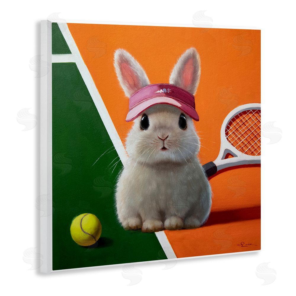 Lucia Heffernan Match Ready Tennis Bunny Wall Plaque Home Decor Art Print