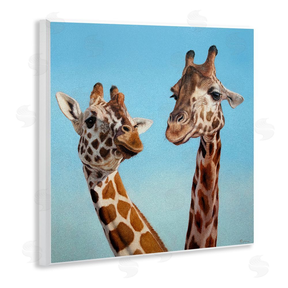 Lucia Heffernan Romantic Soulmate Giraffes Wall Plaque Home Decor Art Print
