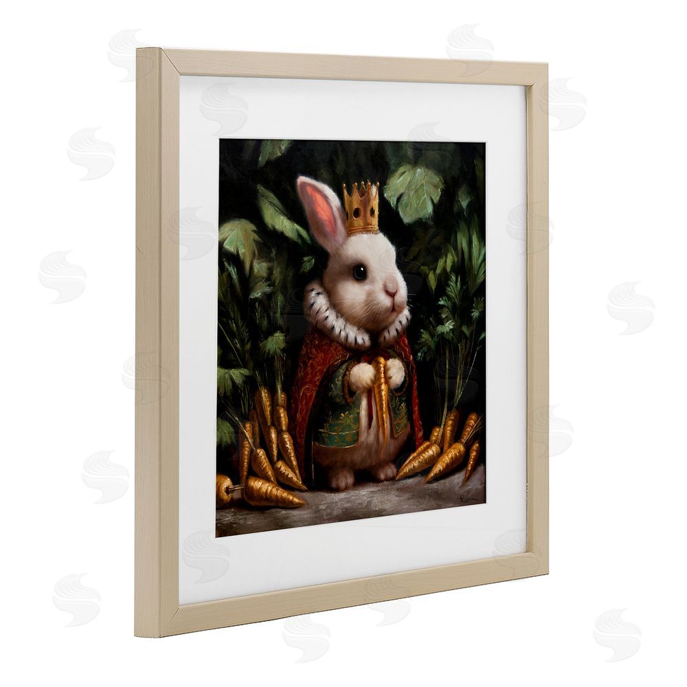 Lucia Heffernan Carrot Gold Royal Rabbit Brown Framed Print Under Glass with Matting Wall Art