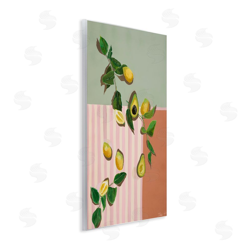 Dani Heyward Midcentury Avocado & Lemons Wall Plaque Home Decor Art Print