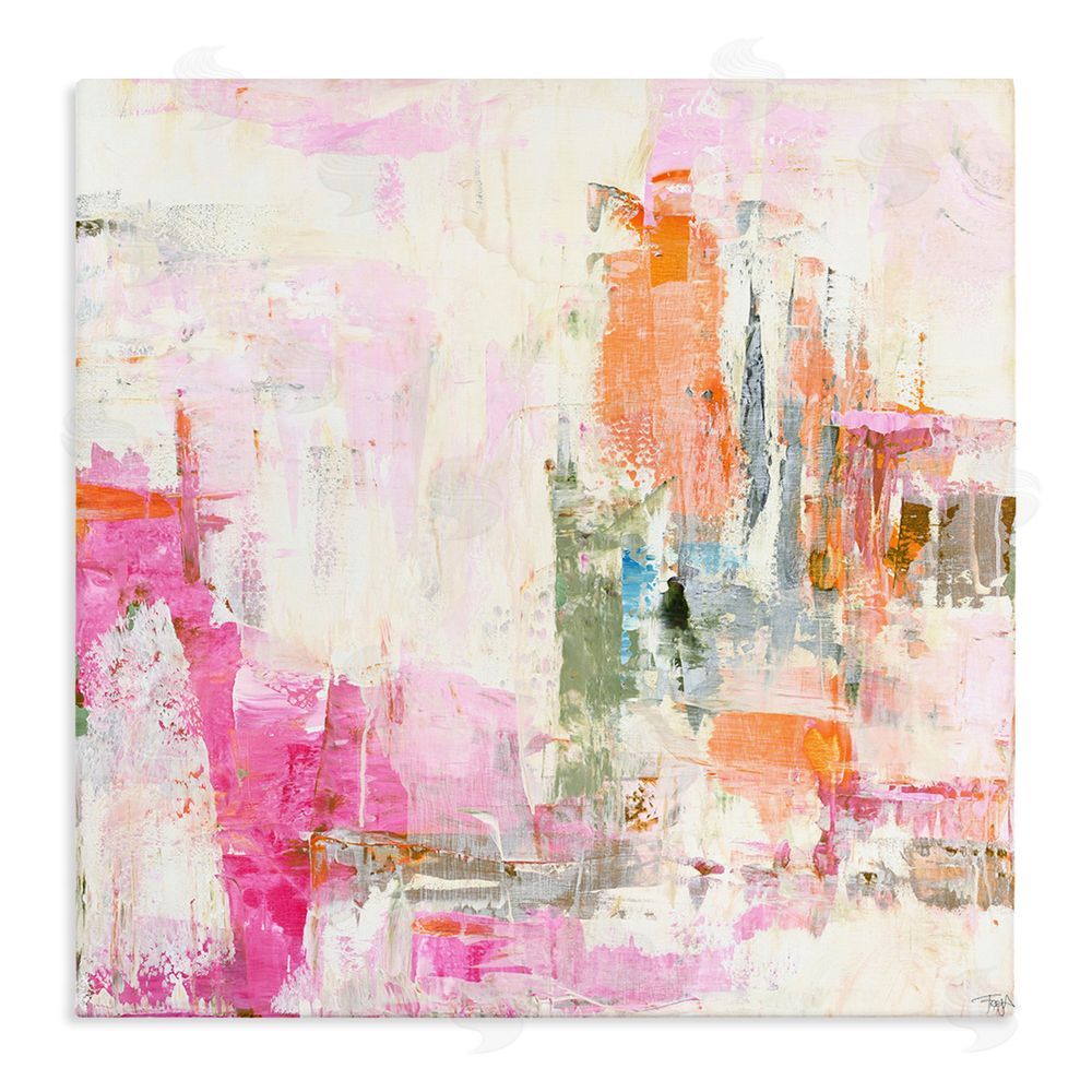 Design Fabrikken New Age Pink Abstract Stretched Canvas Wall Art