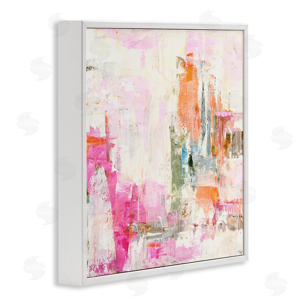 Design Fabrikken New Age Pink Abstract White Framed Giclee Wall Art