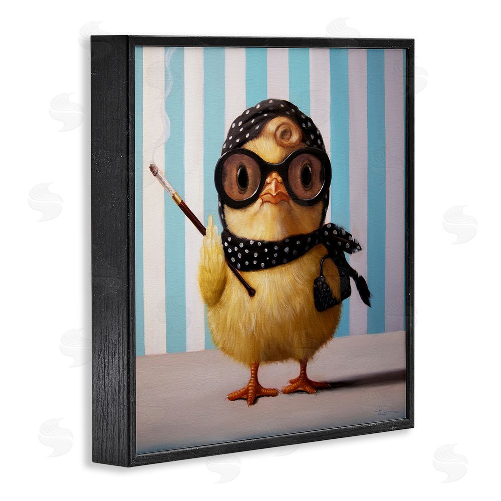 Lucia Heffernan Audrey Henburn Famous Chick Black Framed Giclee Wall Art Print