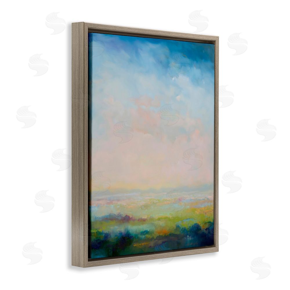 William McCarthy Mystic Marsh Serenity Brown Floating Framed Canvas Wall Art