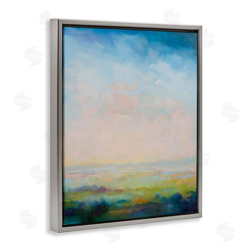 William McCarthy Mystic Marsh Serenity Gray Floating Framed Canvas Wall Art