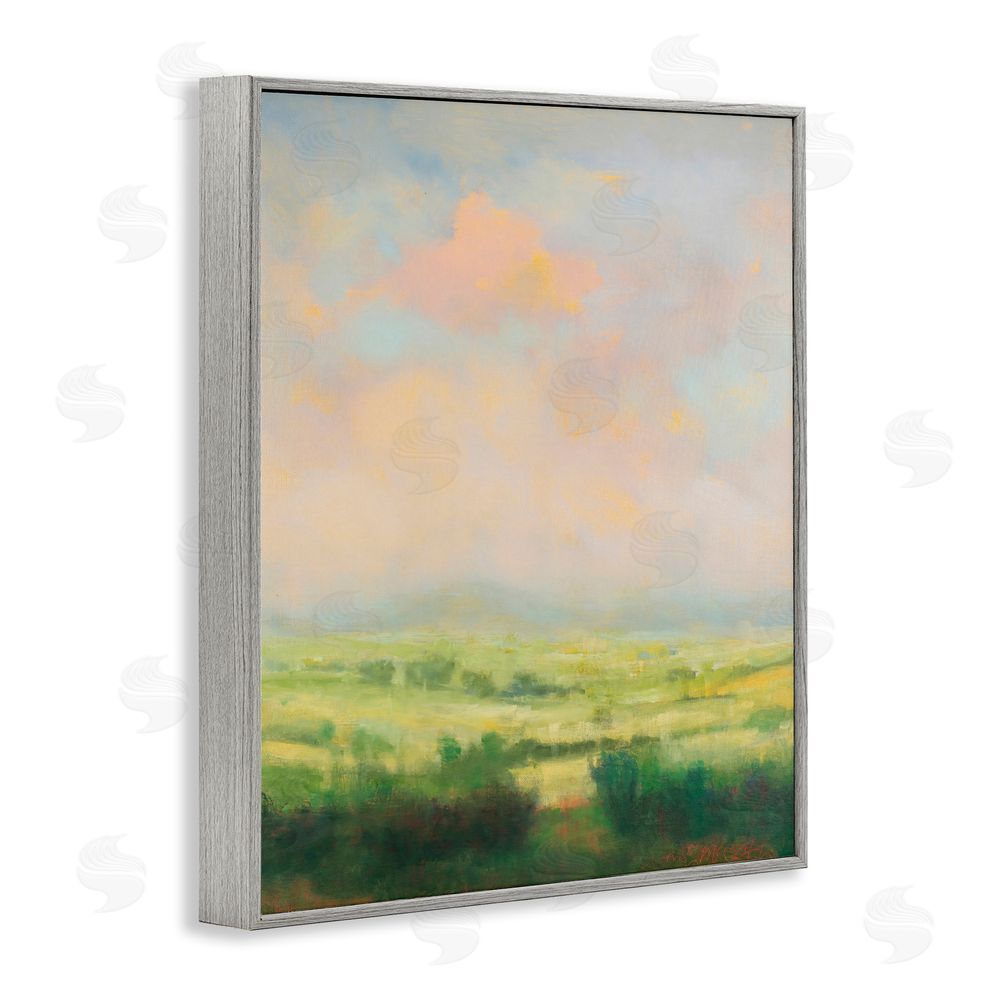 William McCarthy Springtime Farnese Landscape Gray Framed Giclee Wall Art Print