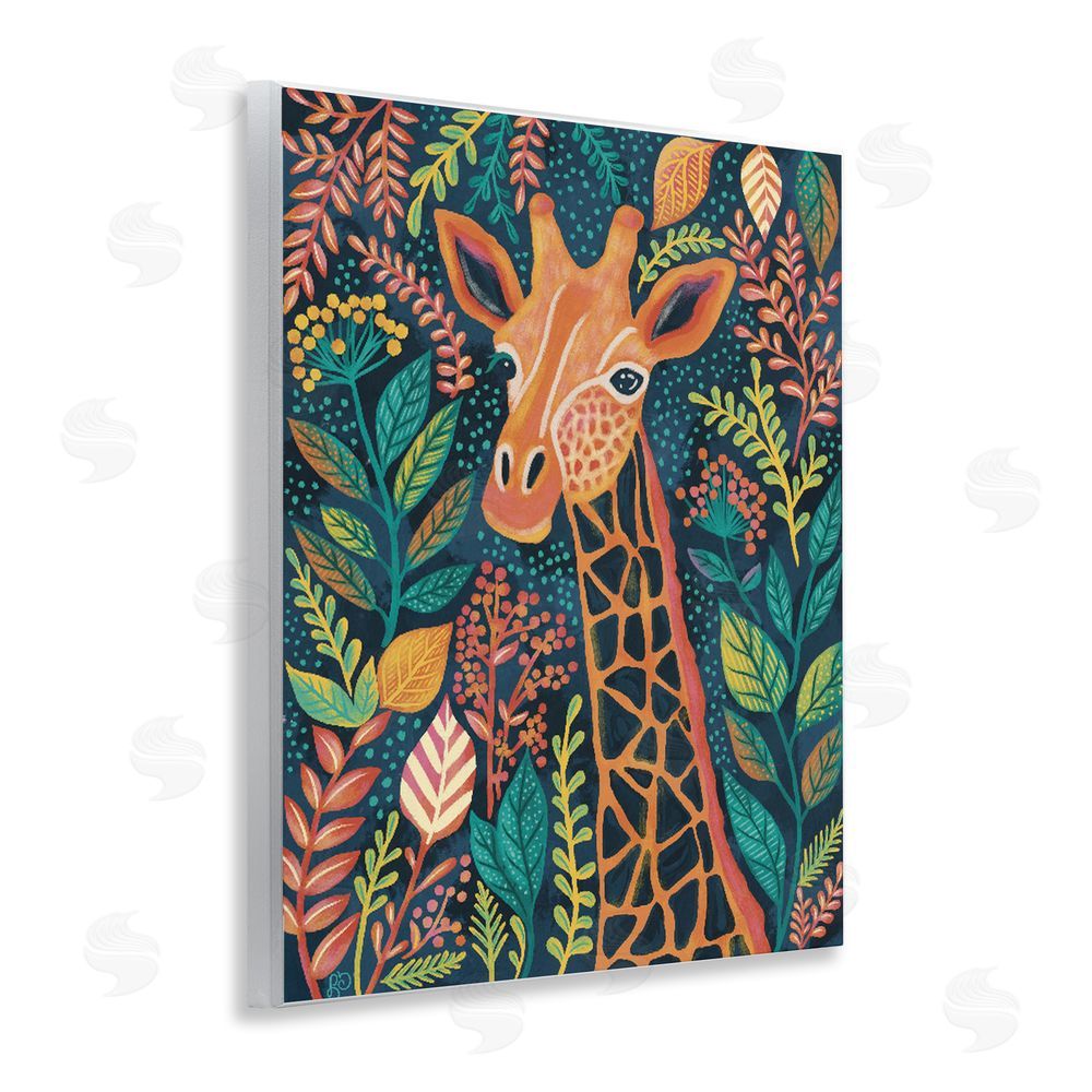 Lisa R Dumm Exotic Leaf Pattern Giraffe Wall Plaque Home Decor Art Print