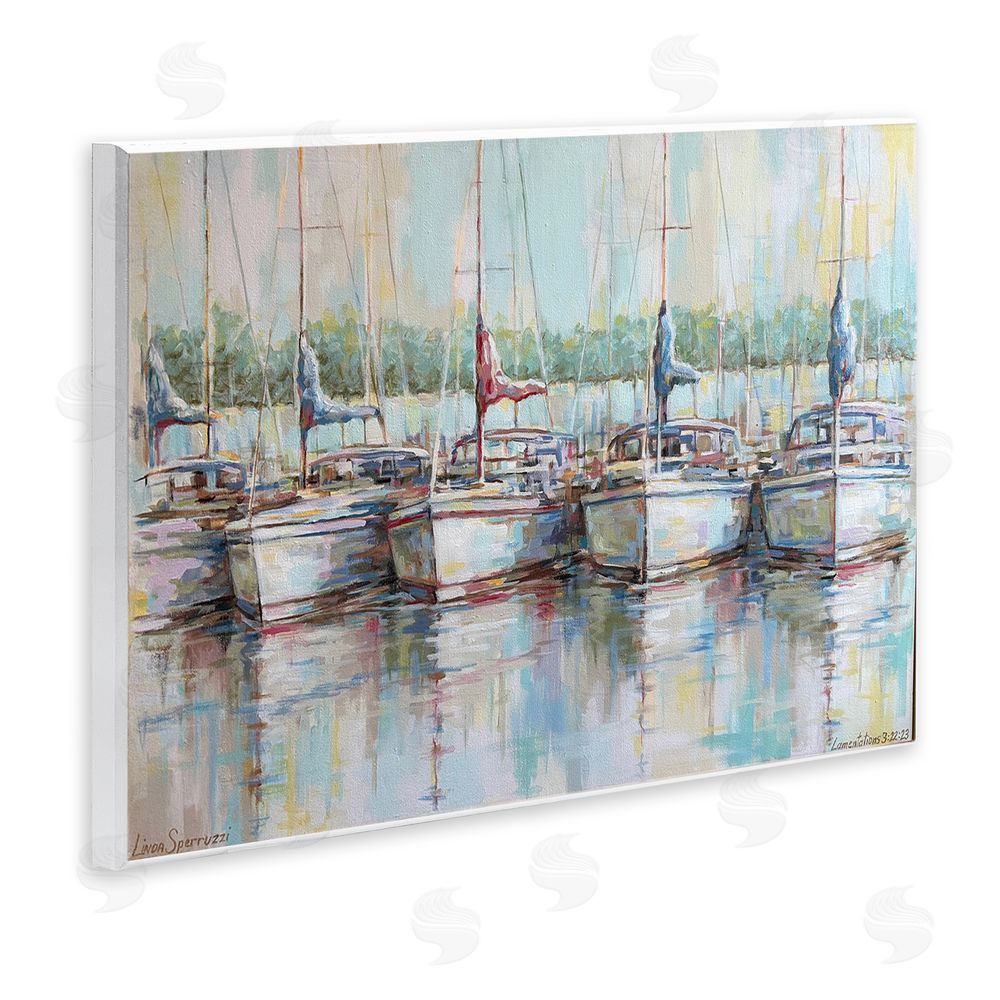 Linda Sperruzzi Morning At The Marina Wall Plaque Home Decor Art Print
