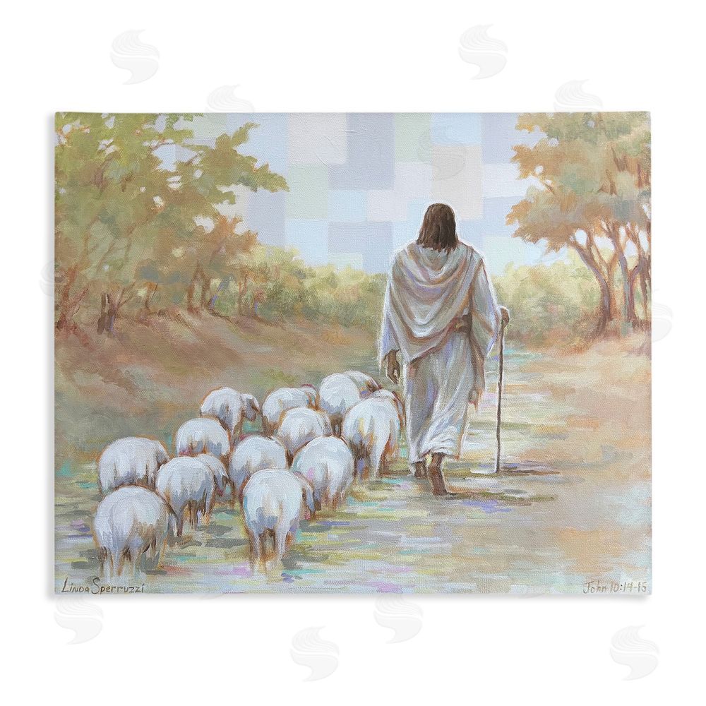 Linda Sperruzzi Lead On Good Shepherd Stretched Canvas Wall Art