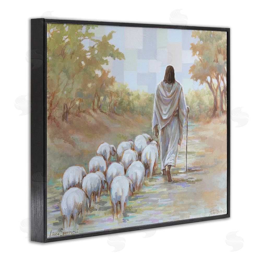 Linda Sperruzzi Lead On Good Shepherd Black Framed Giclee Wall Art