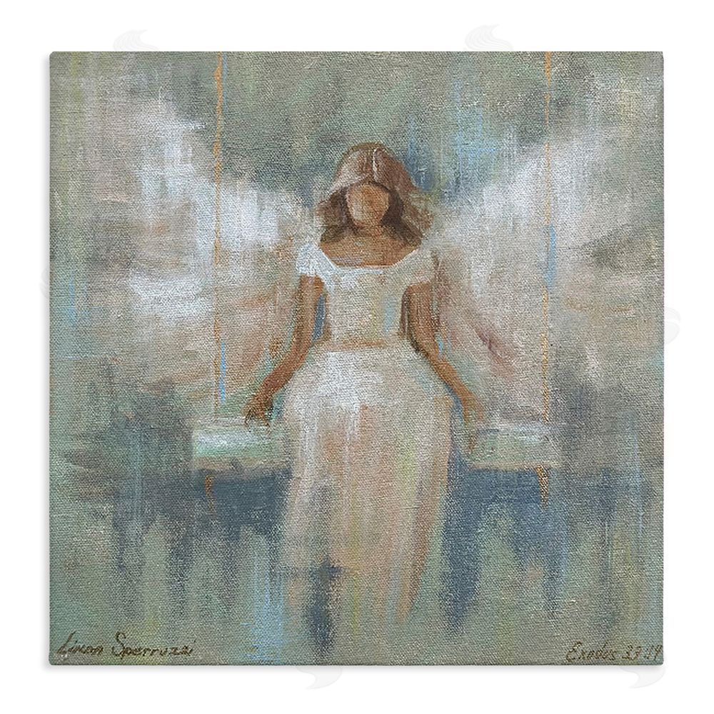 Linda Sperruzzi Dreamlike Restful Angel Stretched Canvas Wall Art