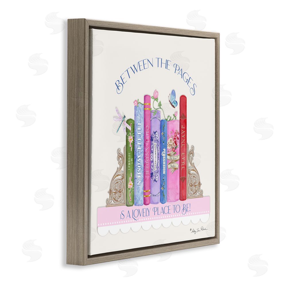 Audrey Jeanne Roberts Between The Pages Lovely Place To Be Brown Floating Frame Canvas Wall Art Print