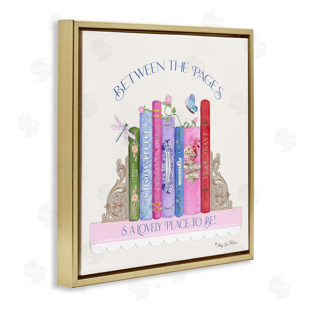 Audrey Jeanne Roberts Between The Pages Lovely Place To Be Gold Floating Frame Canvas Wall Art Print