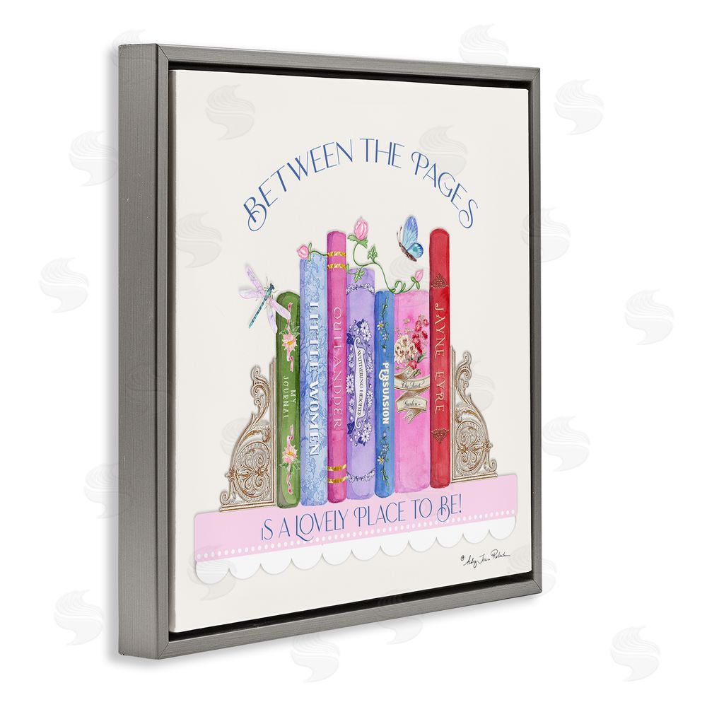 Audrey Jeanne Roberts Between The Pages Lovely Place To Be Gray Floating Frame Canvas Wall Art Print