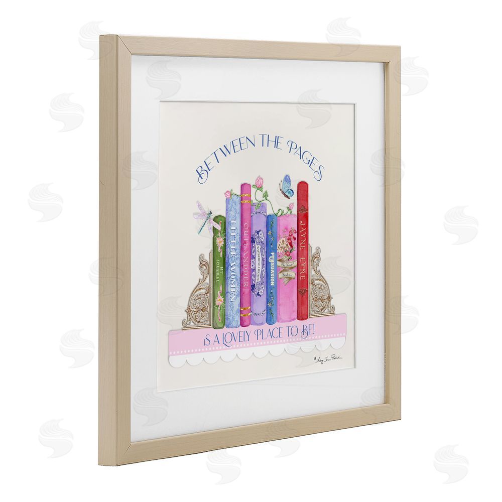 Audrey Jeanne Roberts Between The Pages Lovely Place To Be Brown Framed Print Under Glass Wall Art