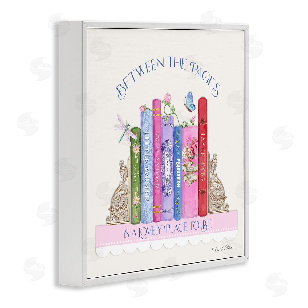 Audrey Jeanne Roberts Between The Pages Lovely Place To Be White Framed Giclee Wall Art Print