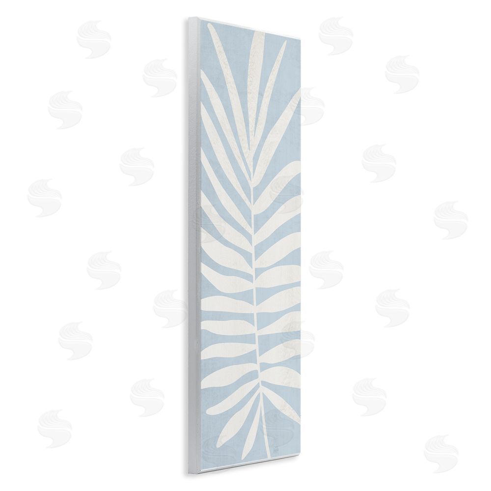 Natalie Carpentieri Leaf Silhouette on Sky Blue Wall Plaque Home Decor Art Print