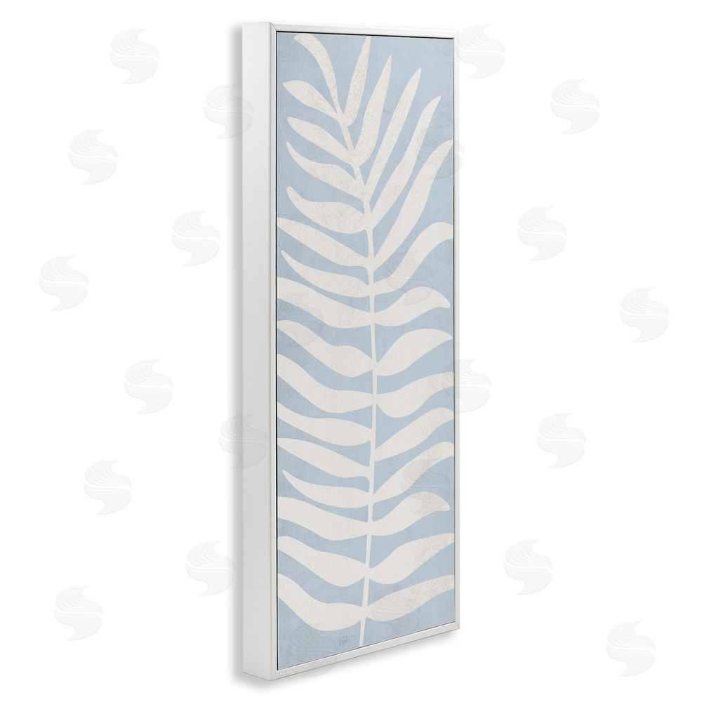 Natalie Carpentieri Minimal Leaf Silhouette White Framed Giclee Wall Art