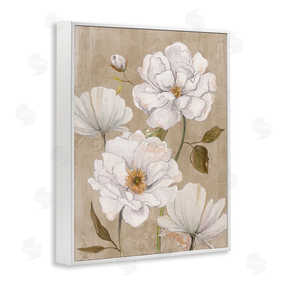 Carol Robinson Rustic Magnolia Blooms White Framed Giclee Wall Art Print