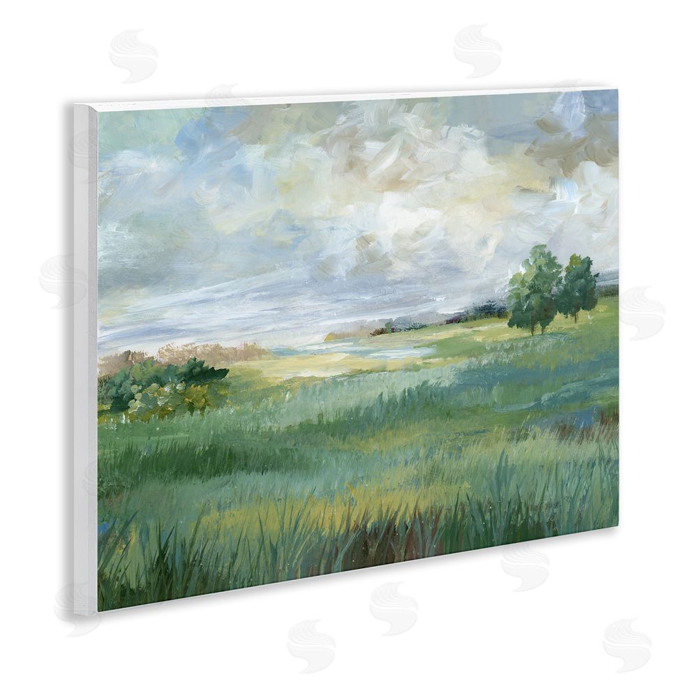 Nan Idyllic Field at Dawn Wall Plaque Home Decor Art Print