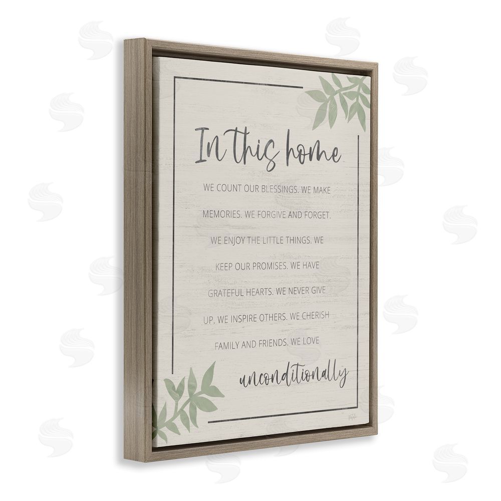 Natalie Carpentieri We Love Unconditionally Brown Floating Framed Canvas Wall Art Print