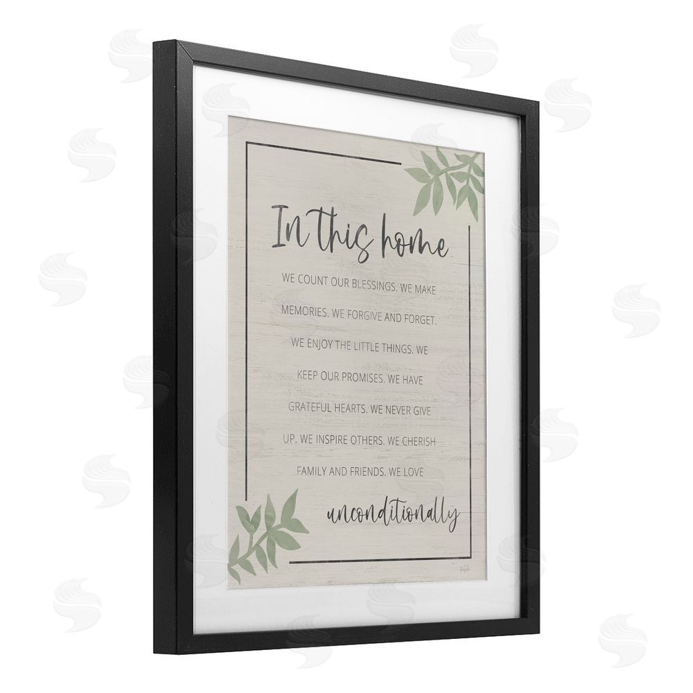 Natalie Carpentieri We Love Unconditionally Black Framed Print Under Glass with White Mat Wall Art