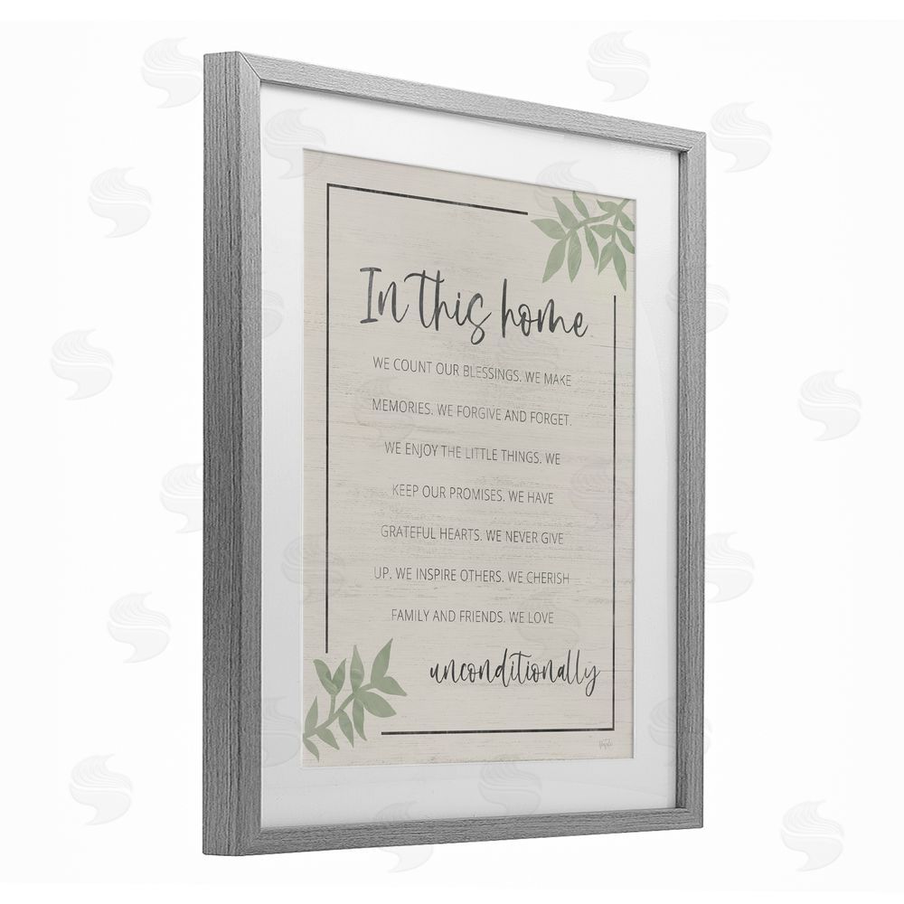 Natalie Carpentieri We Love Unconditionally Gray Framed Print Under Glass with White Mat Wall Art