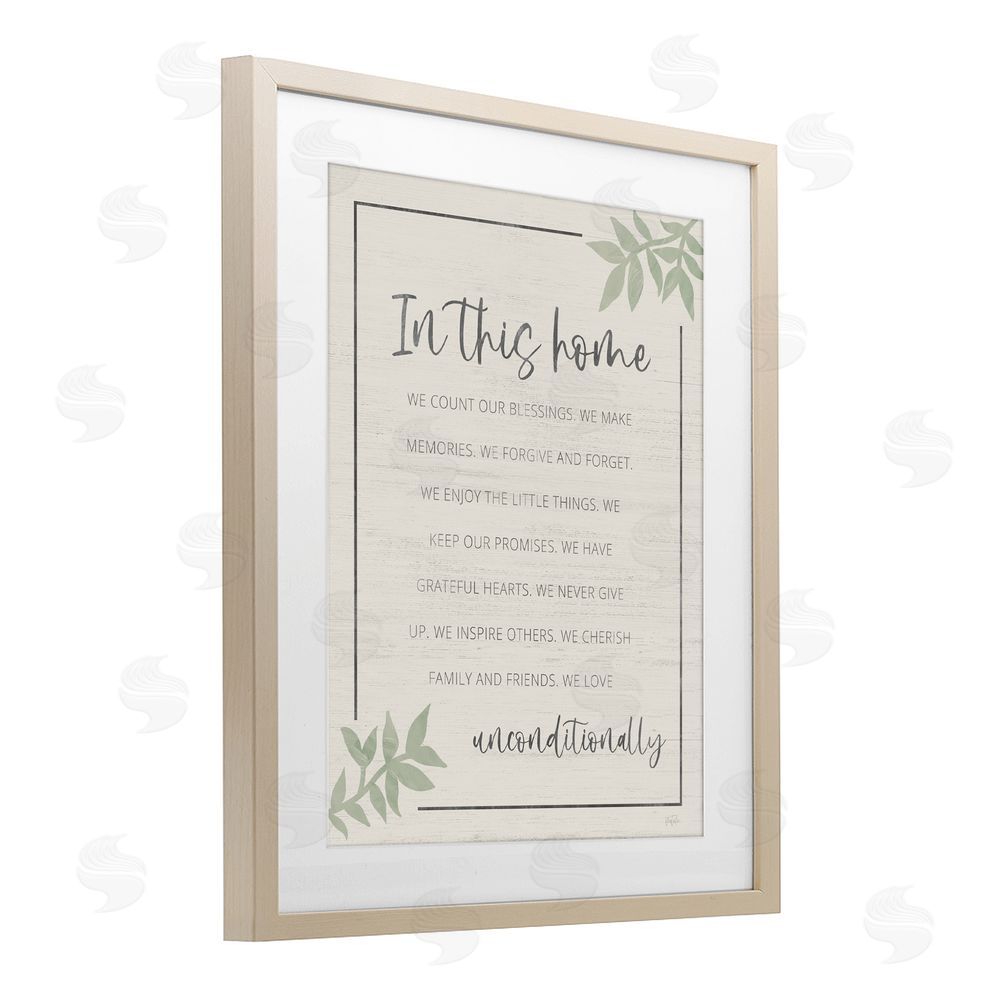 Natalie Carpentieri We Love Unconditionally Brown Framed Print Under Glass with White Mat Wall Art