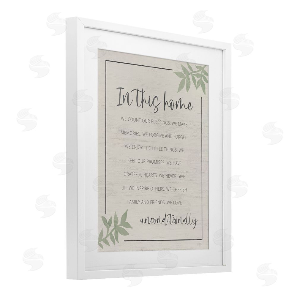 Natalie Carpentieri We Love Unconditionally White Framed Print Under Glass with White Mat Wall Art