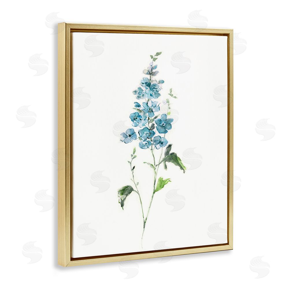 Sally Swatland Natural Spring Herbs Gold Floating Framed Canvas Wall Art