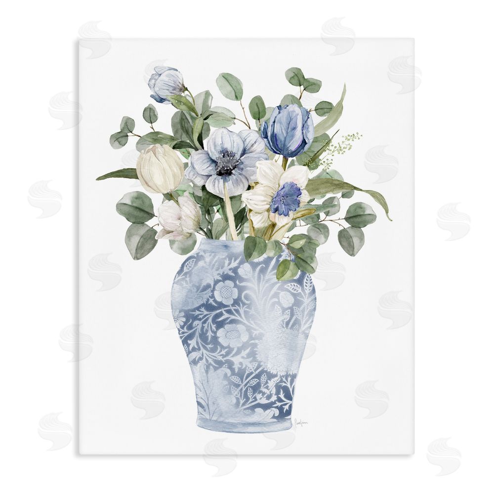 Livi Finn Ornate Vase Tulips Stretched Canvas Wall Art