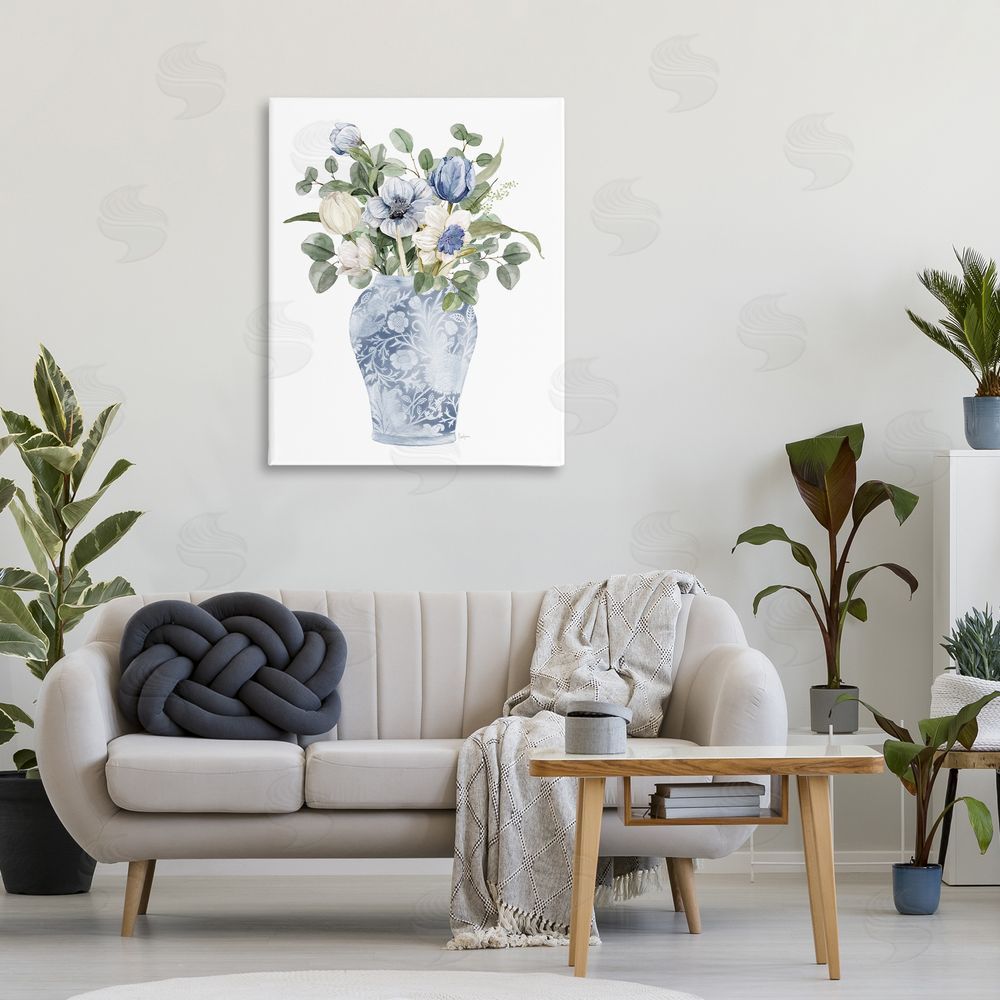 Livi Finn Ornate Vase Tulips Stretched Canvas Wall Art in Room