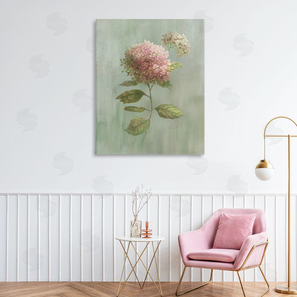 Nan Vintage Hydrangea Bushel Stretched Canvas on Wall