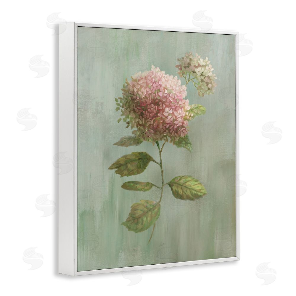 Nan Vintage Hydrangea Bushel White Framed Giclee Wall Art Print