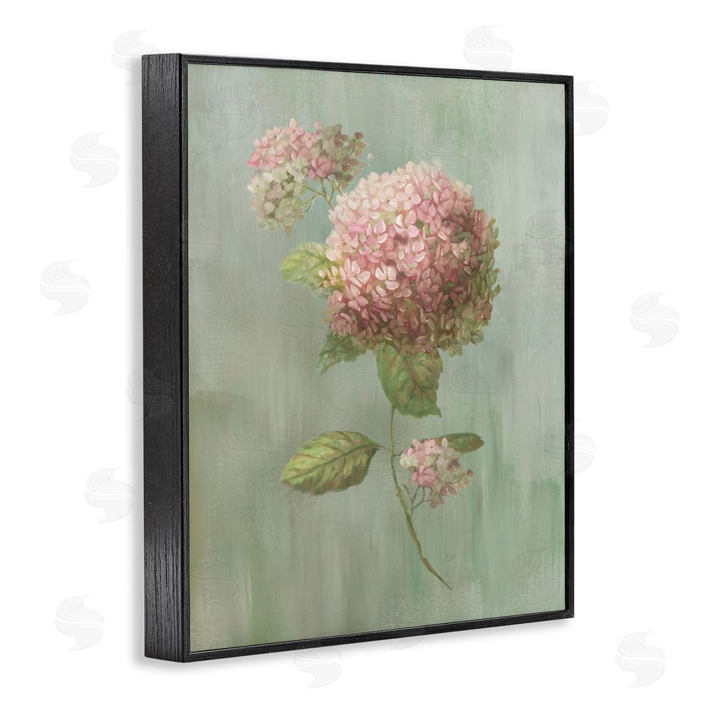 Nan Single Hydrangea Bushel Black Framed Giclee Wall Art Print