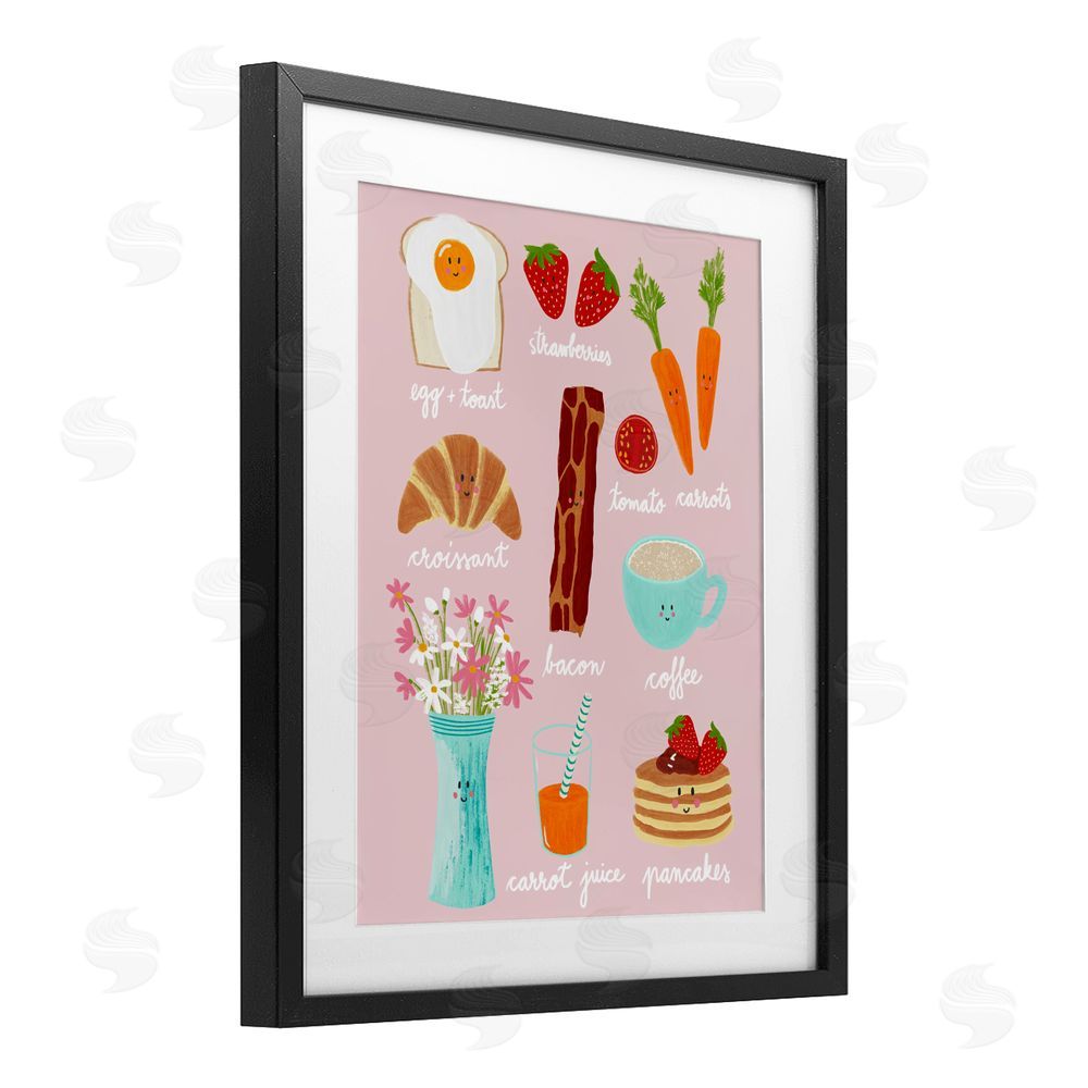Metka Hiti Lush Summer Breakfast Black Framed Print Under Glass Wall Art