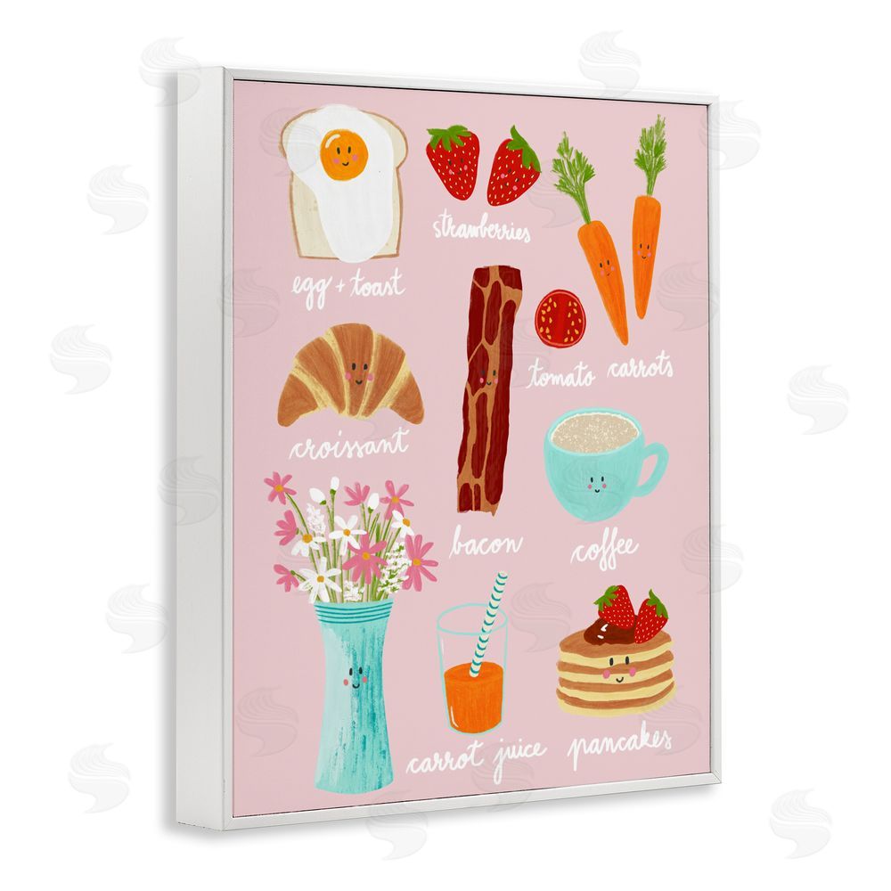 Metka Hiti Lush Summer Breakfast White Framed Giclee Wall Art