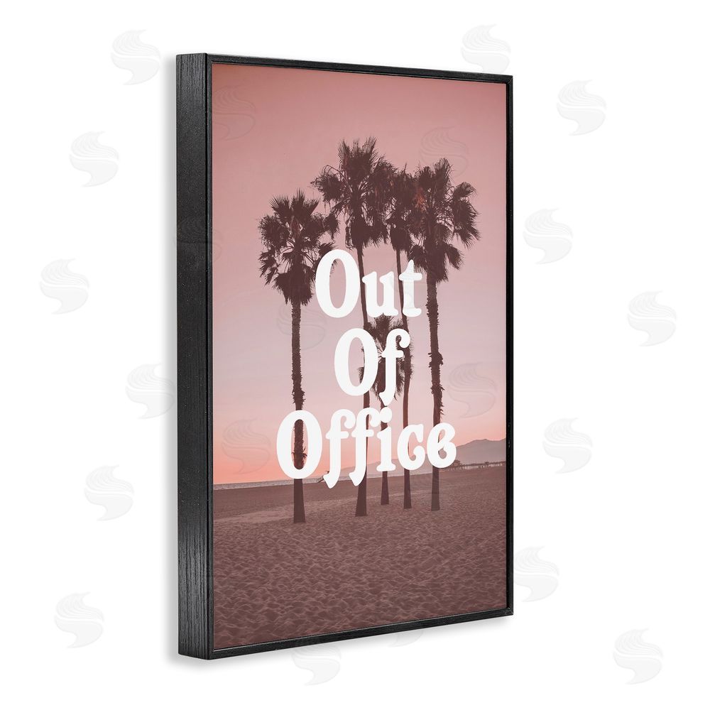 Daphne Polselli Out Of Office Tropical Escape Black Framed Giclee Wall Art