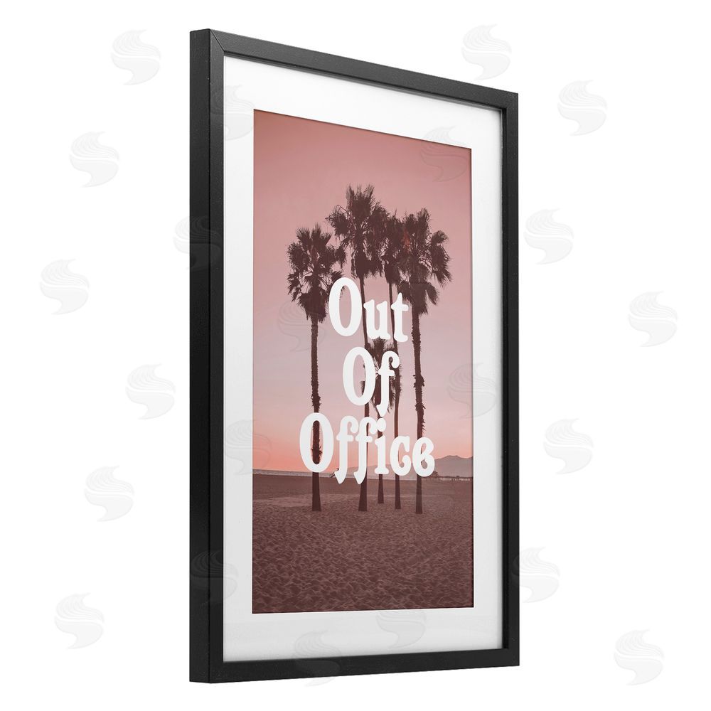 Daphne Polselli Out Of Office Tropical Escape Black Framed Print Under Glass Wall Art